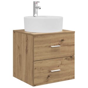 vidaXL Vanité de lavabo mural Chêne artisanal 49 5 x 44 5 x 65 cm