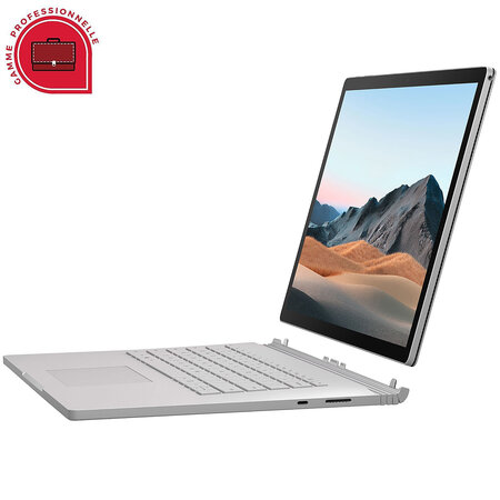 Microsoft surface book 3 i5-1035g7 hybride (2-en-1) 34 3 cm (13.5") écran tactile intel® core™ i5 8 go lpddr4x-sdram 256 go ssd wi-fi 6 (802.11ax) windows 10 pro platine