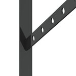 vidaXL Supports d'étagères 4 Pièces 30x2 5x15 5 cm noir acier inoxydable