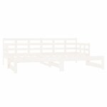 vidaXL Lit coulissant sans matelas blanc 2x(80x200)cm
