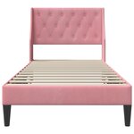 vidaXL Cadre de lit avec tête de lit Rose 80 x 200 cm Velours