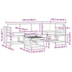 vidaXL Ensemble de canapés d'extérieur 6 Pièces Blanc et Beige