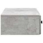 vidaXL Table d'appoint murale Gris béton 87 5 x 34 5 x 17 cm