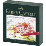 Boite de 24 stylos encre de chine 'pitt artist pen' pointe brush faber-castell