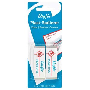 Gomme en plastique PLAST-0120 carte blister de 2 LÄUFER