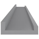vidaXL Étagères murales 4 Pièces Gris 80x9x3 cm