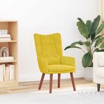 vidaXL Fauteuil relaxant Jaune 63 x 67 x 94 cm Velours