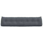 vidaXL Coussin de Dos Gris foncé 200 x 24 x 50 cm Velours