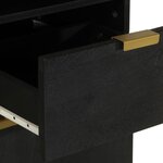 vidaXL Armoire de salle de bain noir 38x33x160 cm bois massif manguier