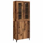 vidaXL Haut Armoire 2 Pièces Bois ancien Bois d'ingénierie
