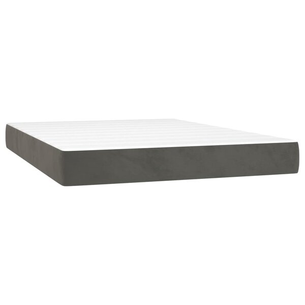 vidaXL Matelas de lit à ressorts ensachés fermeté moyenne Gris foncé 140x200x20 cm