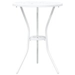 vidaXL Ensemble bistro de jardin 3 pc Blanc Aluminium
