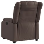 vidaXL Fauteuil inclinable électrique Marron Similicuir