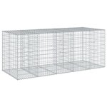 vidaXL Panier gabion avec couvercle 250x100x100 cm fer galvanisé