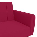 vidaXL Canapé-lit 2 places rouge bordeaux velours