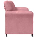 vidaXL Sofa 2 places Rose 158 x 83 x 95 cm Velours