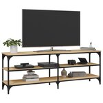 vidaXL Meuble TV chêne sonoma 140x30x50 cm bois d'ingénierie
