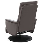vidaXL Fauteuil inclinable avec repose-pieds gris similicuir