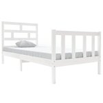 vidaXL Cadre de lit sans matelas blanc bois de pin massif