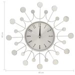 325165 vidaXL Wall Clock Silver 40 cm Metal