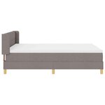vidaXL Lit à ressorts avec matelas Taupe 190 x 140 cm Polyester