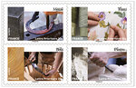Carnet - L'art et la matière - 12 timbres autocollants