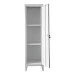 Armoire à casier métallique vérouillable 137 x 38 x 38 cm blanc 03_0006360