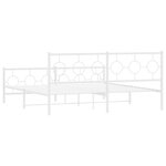 vidaXL Cadre de lit métal avec tête de lit/pied de lit blanc 180x200cm
