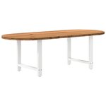 vidaXL Table à manger marron clair bois de chêne massif ovale