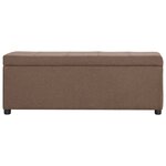 Banc banquette avec compartiment de rangement 116 cm marron polyester 02_0010893