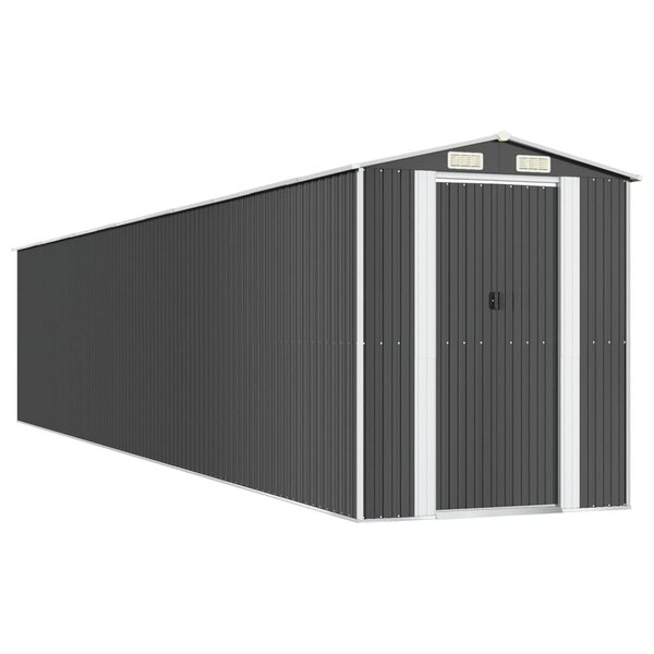 vidaXL Abri de jardin Anthracite 192x1021x223 cm Acier galvanisé