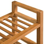 vidaXL Étagère à chaussures avec 3 étagères 100x27x60 cm Chêne massif