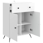 vidaXL Buffet Blanc brillant 66 x 34 5 x 90 cm Bois d'ingénierie