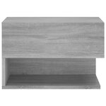 vidaXL Table de chevet murale Sonoma gris