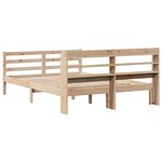 vidaXL Cadre de lit avec tête de lit 140x190 cm bois de pin massif