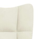 vidaXL Chaise de relaxation Blanc crème Velours