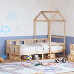 vidaXL Lit de jour avec toit sans matelas 90x190 cm bois massif