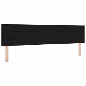 vidaXL Tête de lit Autre avec tête de lit Noir 200 cm tissu