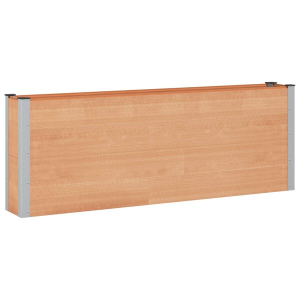 vidaXL Jardinière surélevée Marron 200 x 30 x 72 cm WPC et Aluminium