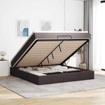 VidaXL Cadre de lit ottoman avec matelas marron foncé 180x200 cm tissu