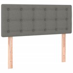 vidaXL Sommier à lattes de lit et matelas et LED Gris foncé 120x200 cm