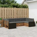 vidaXL Ensemble de canapés d'extérieur 6 Pièces Naturel et Anthracite