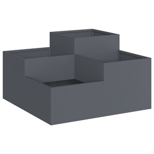 Jardinière vidaXL 80x80x48 cm Acier anthracite