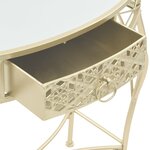 vidaXL Table d'appoint Style français Métal 82 x 39 x 76 cm Doré
