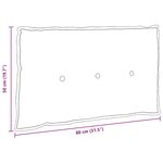 vidaXL Coussin de Dos Gris foncé 80 x 50 cm Tissu en velours côtelé