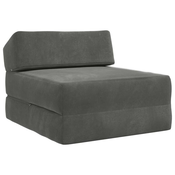 vidaXL Canapé-lit pliable Gris foncé 60 x 70 x 41 cm Tissu