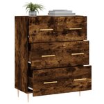 vidaXL Buffet chêne fumé 69 5x34x90 cm bois d'ingénierie