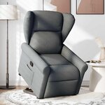 vidaXL Fauteuil inclinable Gris foncé Tissu