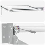 vidaXL Auvent Rétractable Vert et blanc 350 x 250 cm tissu