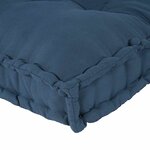 vidaXL Coussin de canapé sur palette 3 Pièces Indigo tissu